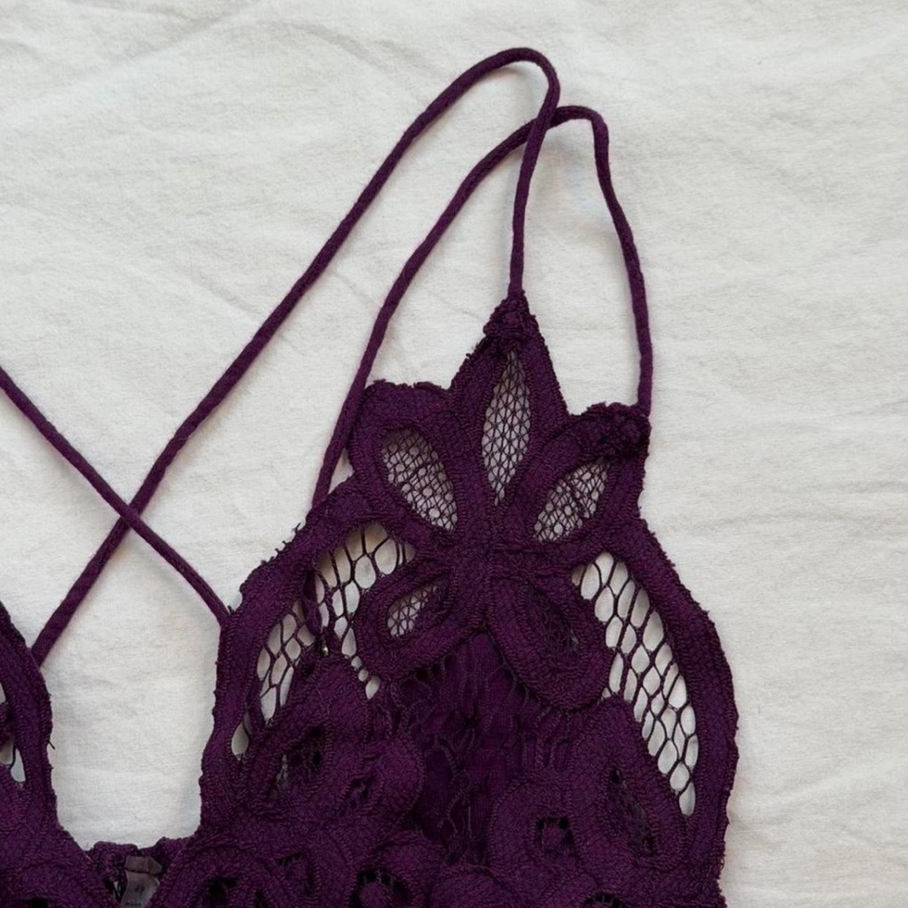 Free People Deep Purple Lace Bralette - Picture 3 of 4